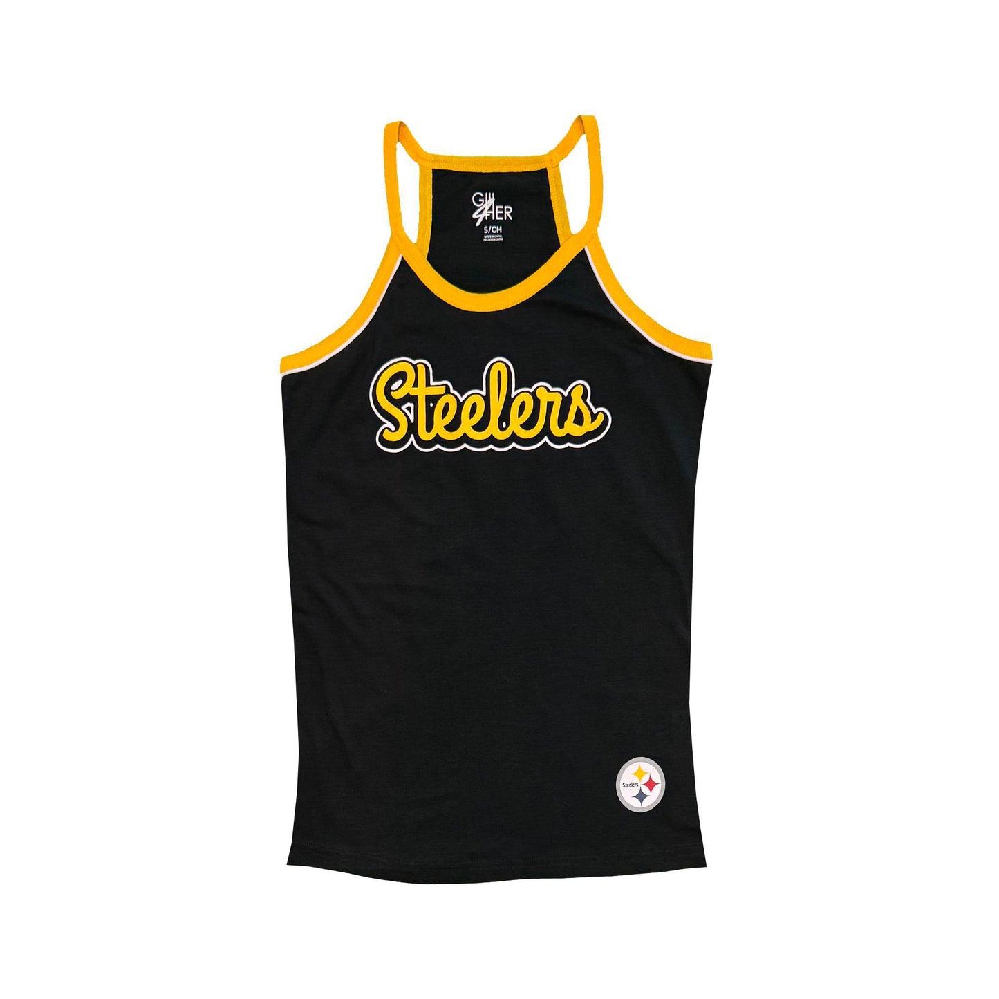 Pittsburgh Steelers G-III 4Her by Carl Banks Black Racerback Tank Top