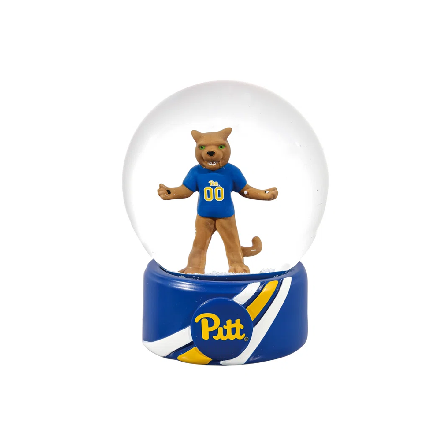Pittsburgh Panthers Mascot Glass Water Snow Globe