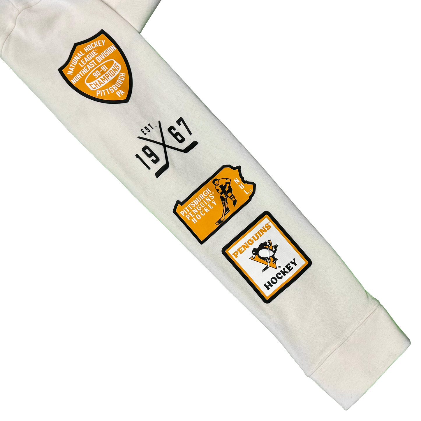 Pittsburgh Penguins Fanatics Vintage Letterman Pullover Hoodie
