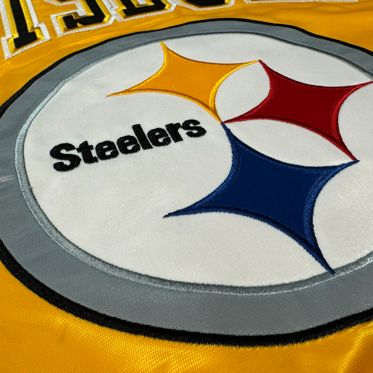 Women's Pittsburgh Steelers Starter Black/Gold Zone Blitz Cropped Full-Snap Satin Jacket