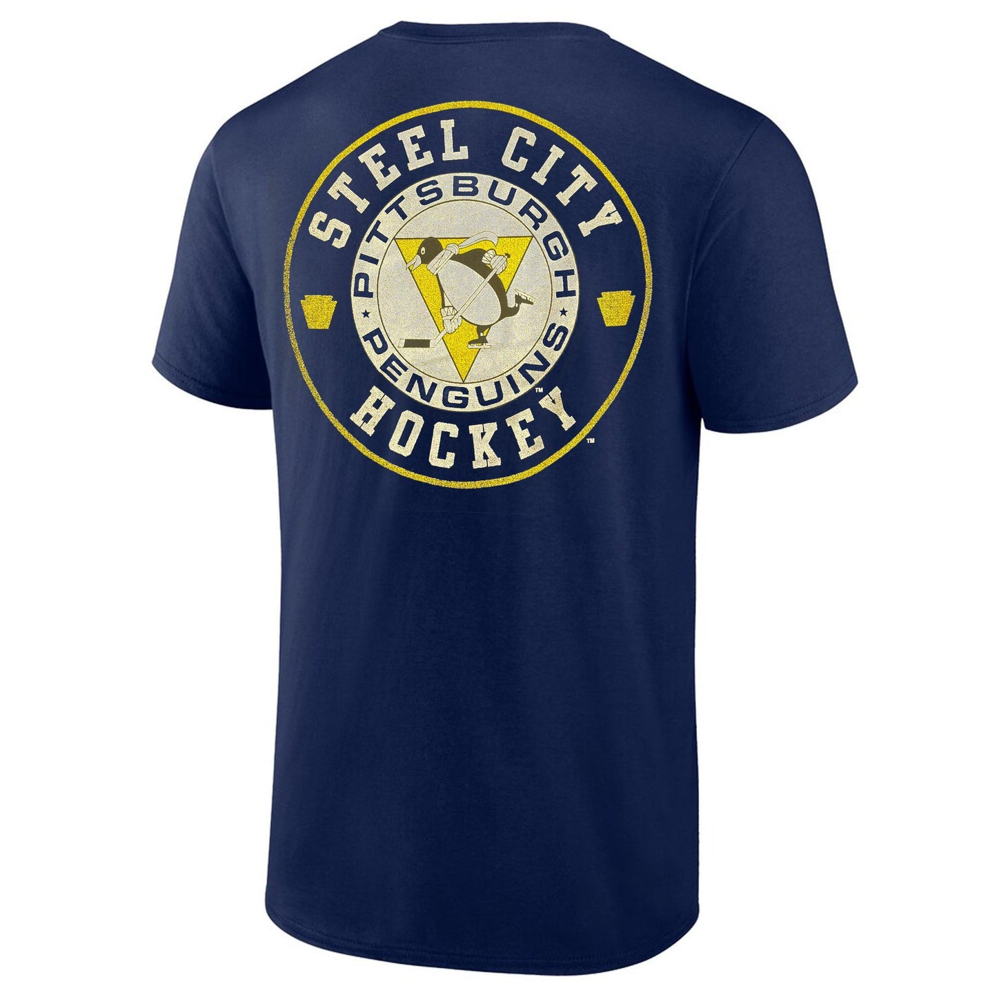 Pittsburgh Penguins Vintage Varsity Steel City Hockey Tee