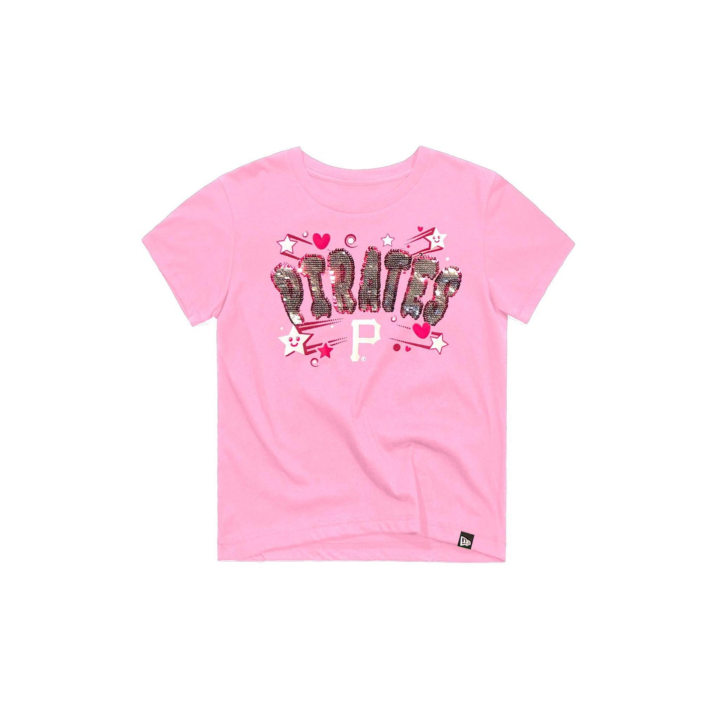 Pittsburgh Pirates Girls Sequin Pink Top
