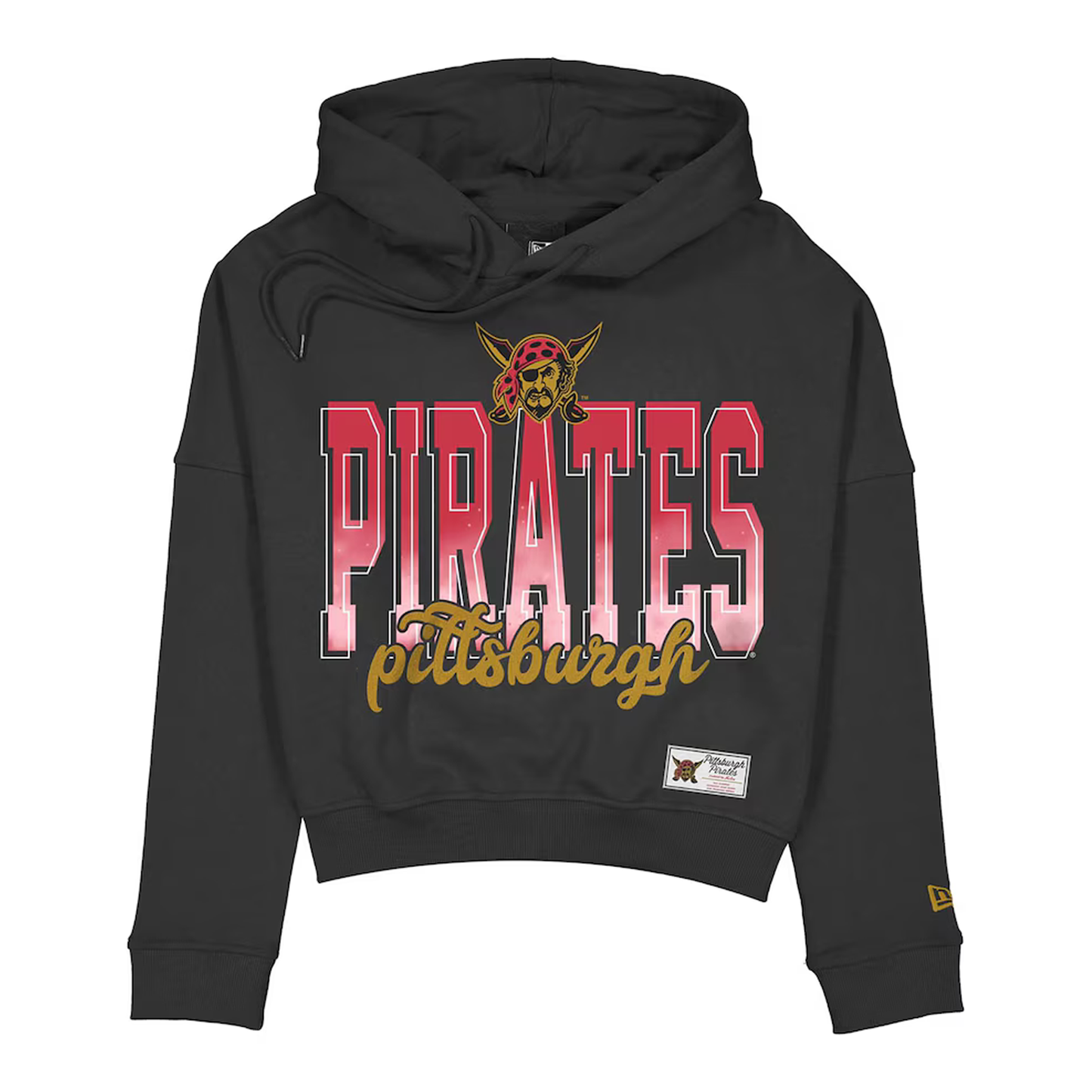 New Era Pittsburgh Pirates City Connect Women's Cropped Pullover Hoodie
