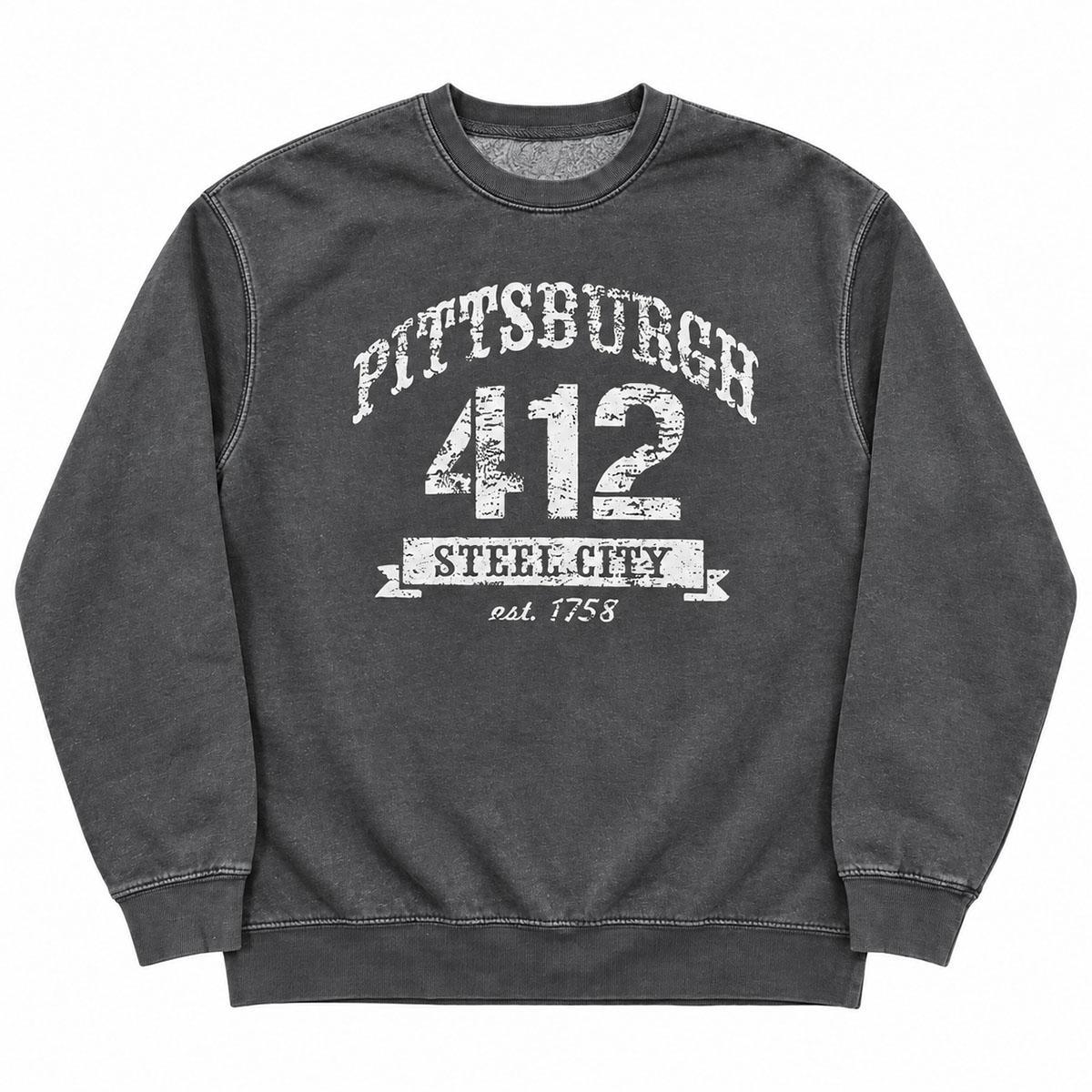 412 Steel City Charcoal Pullover Sweatshirt