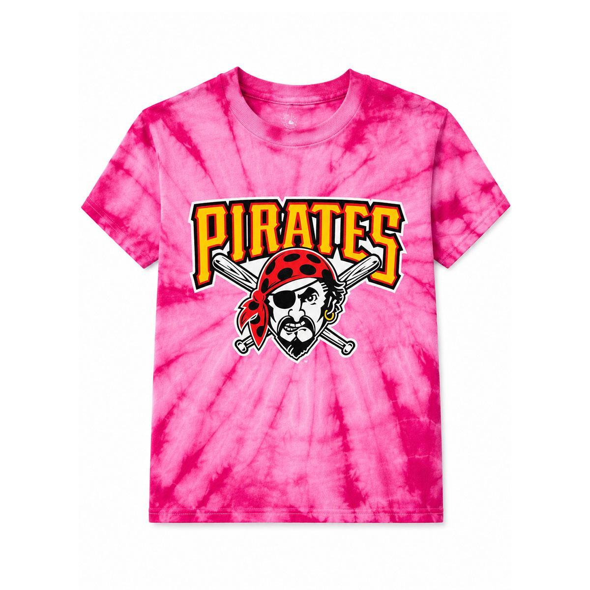 Pittsburgh Pirates Youth Pink Tie Dye Tee