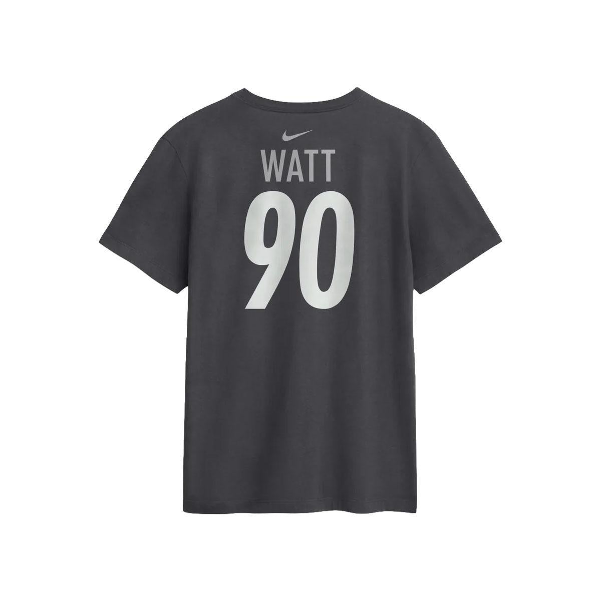 Youth T.J. Watt #90 Pittsburgh Steelers Nike Anthracite Name & Number Tee