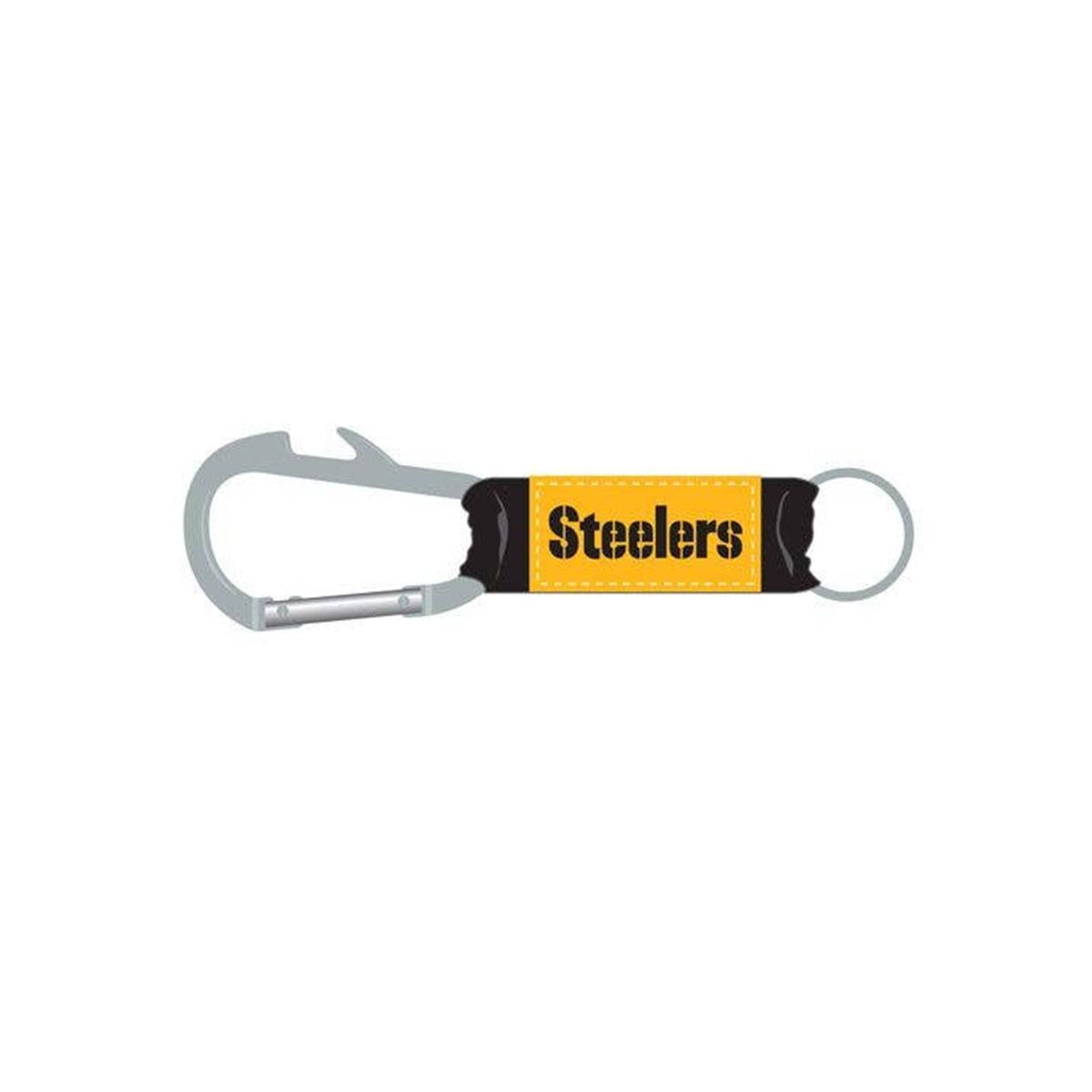 Pittsburgh Steelers NFL Bottle Opener Carabiner Keychain