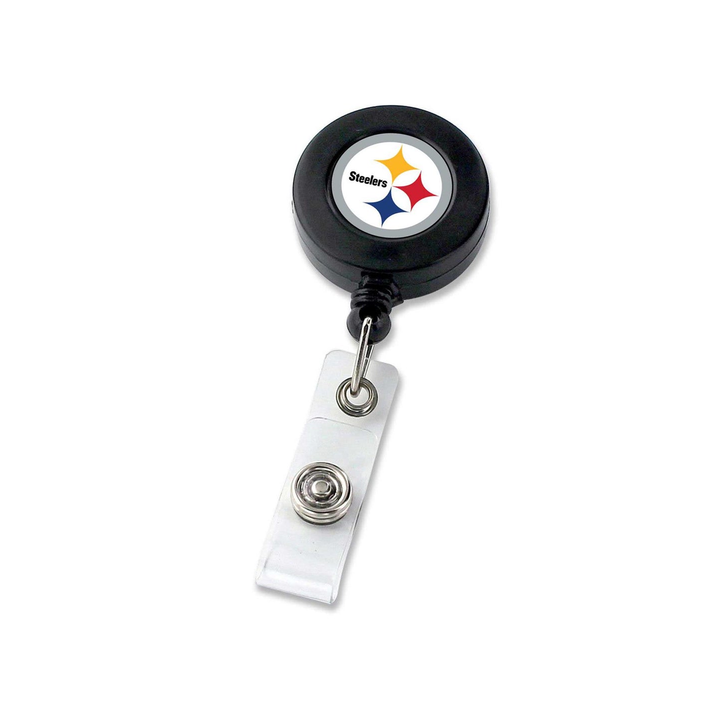 Pittsburgh Steelers Black Plastic Badge Holder