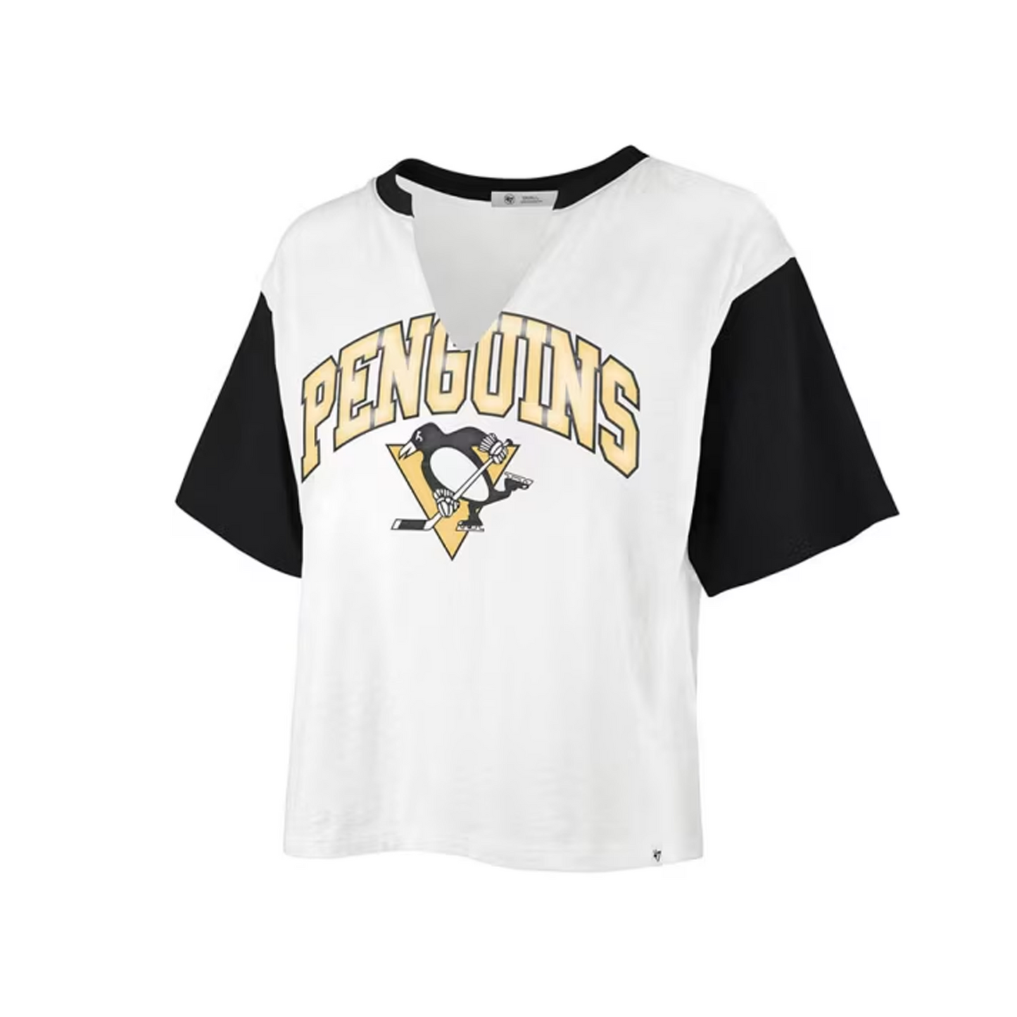 Pittsburgh Penguins Women's White Dolly Short Sleeve Tee