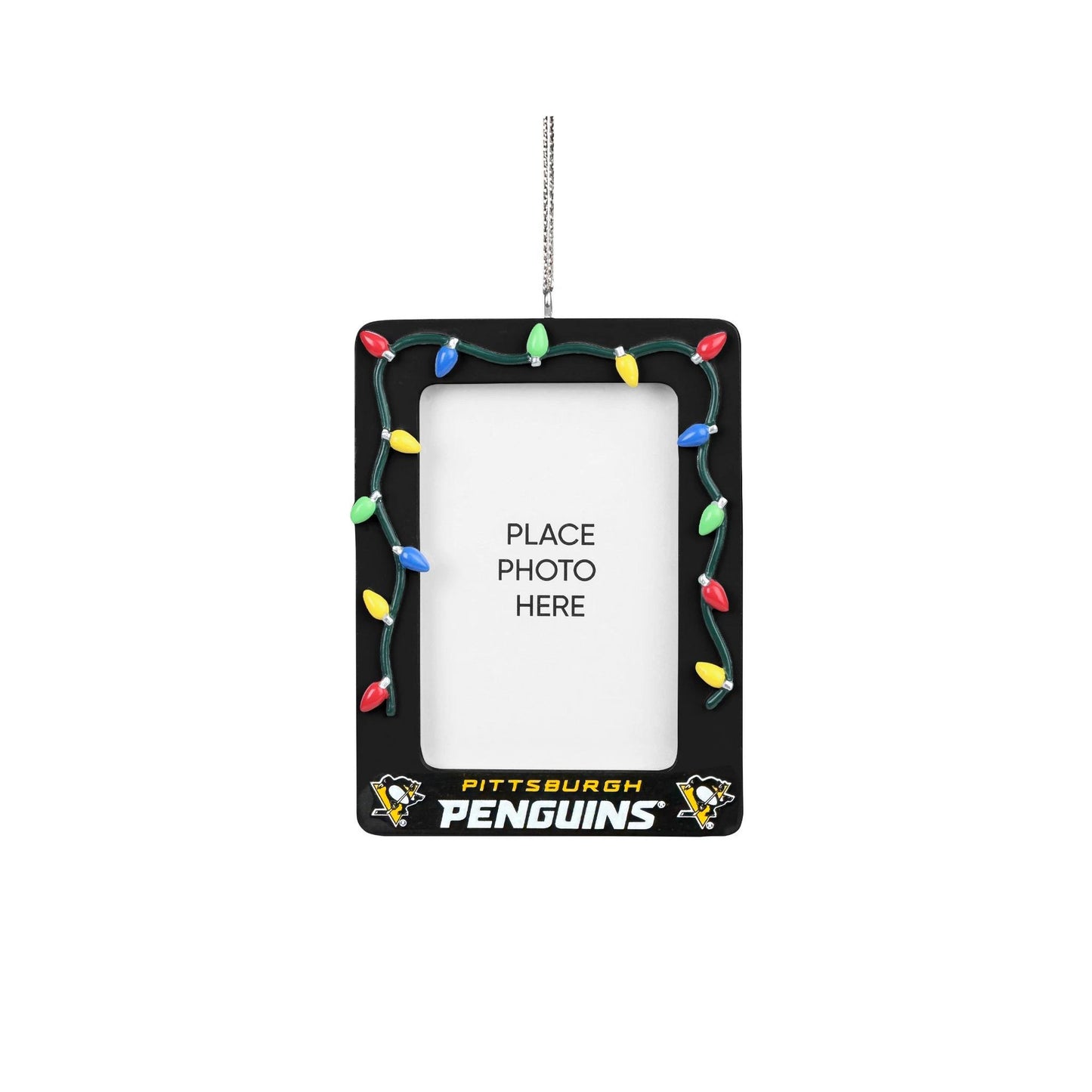 Pittsburgh Penguins Logo Color Light Photo Frame Holiday Ornament