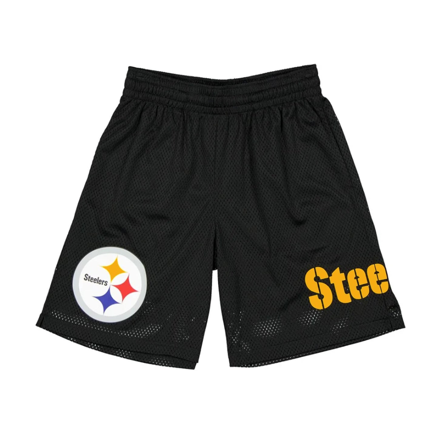 Pittsburgh Steelers New Era Mesh Black Shorts