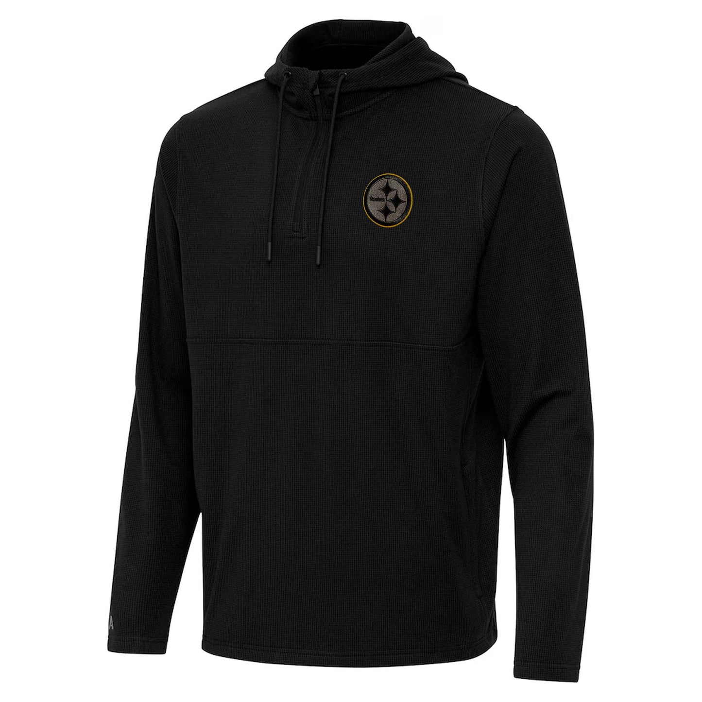 Pittsburgh Steelers Antigua Connected Quarter-Zip Pullover Hoodie