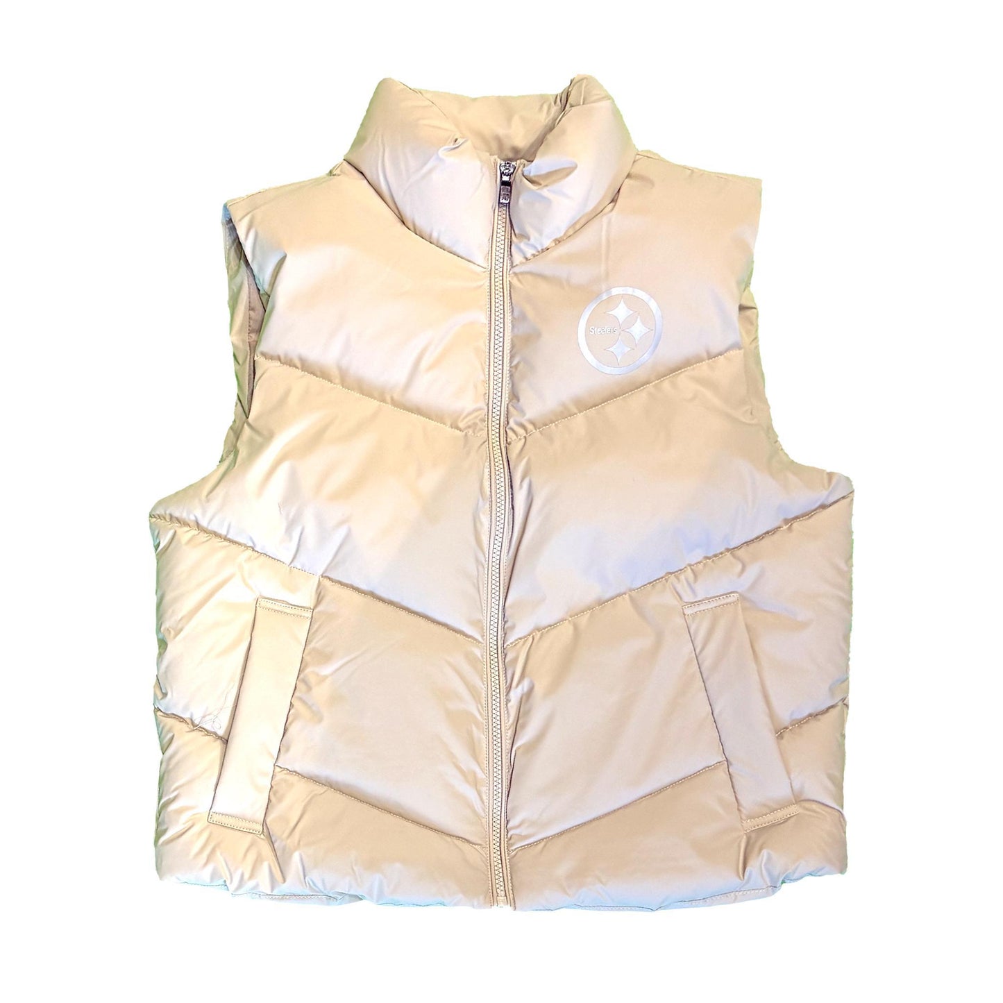 MSX by Michael Strahan Pittsburgh Steelers Womens Beige Betty Vest