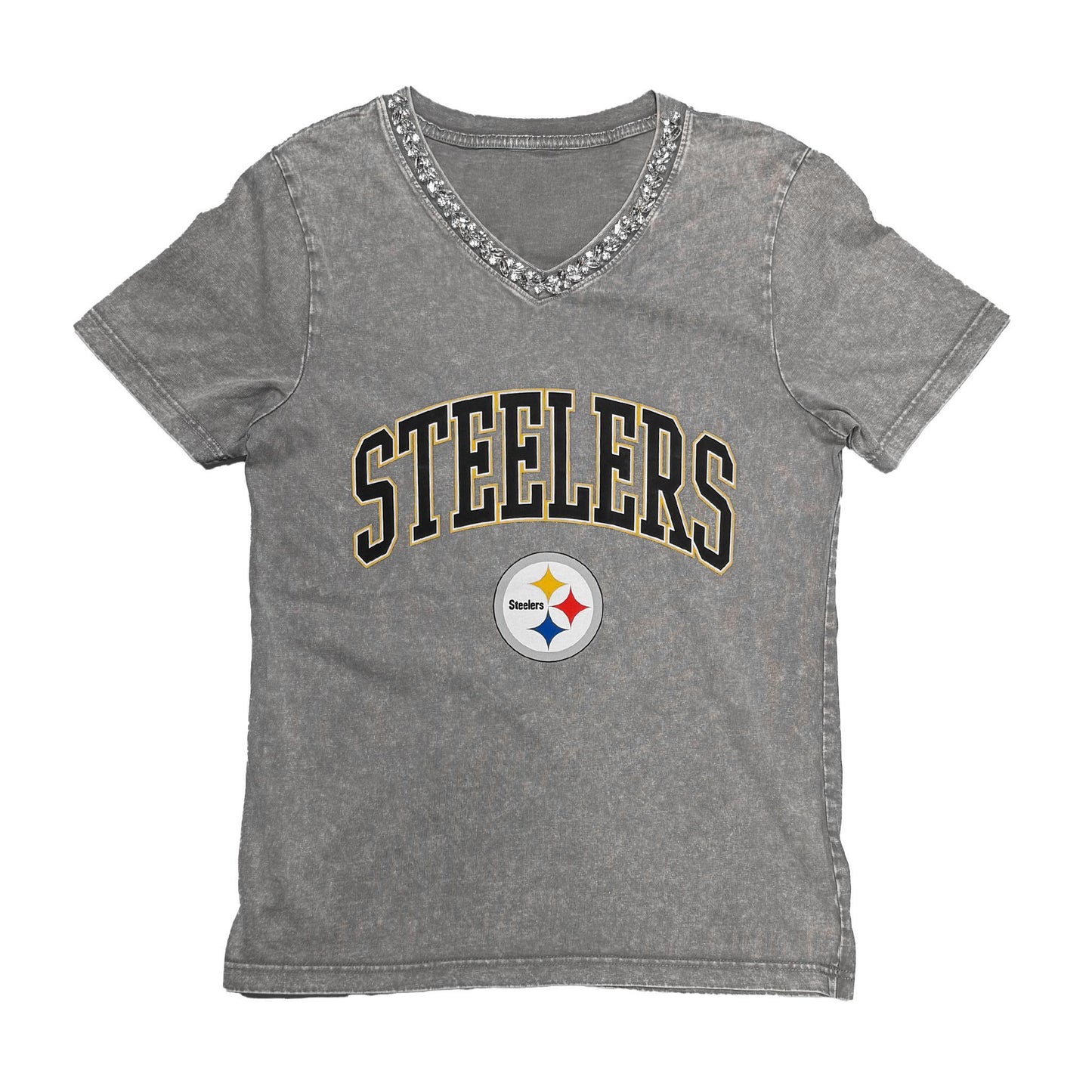 Pittsburgh Steelers Women's Jewel Collar Tee