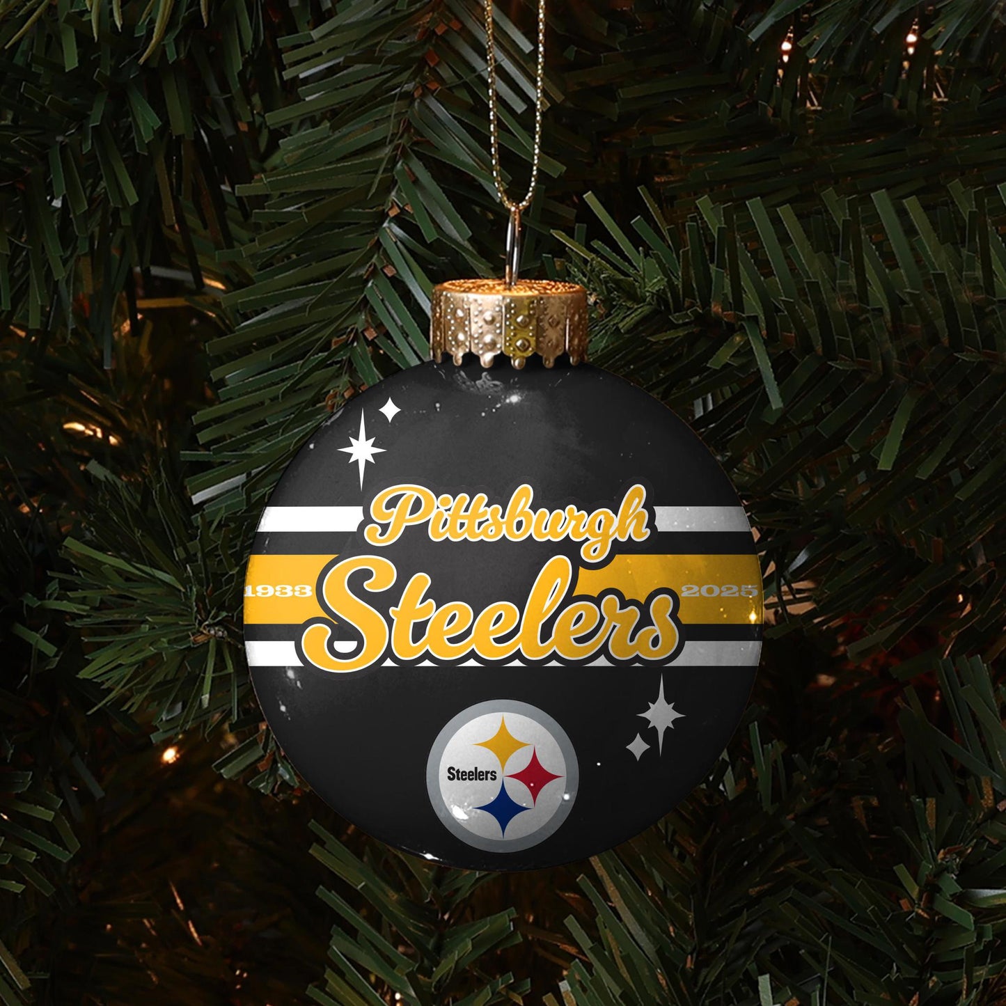 Pittsburgh Steelers 2025 Glass Ball Ornament