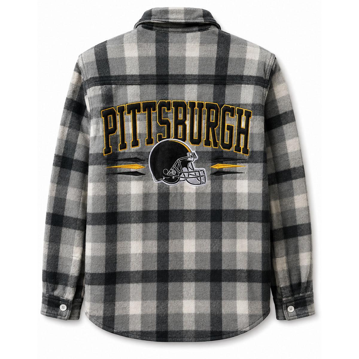 Pittsburgh Athletic Dept. Flannel Jacket Top
