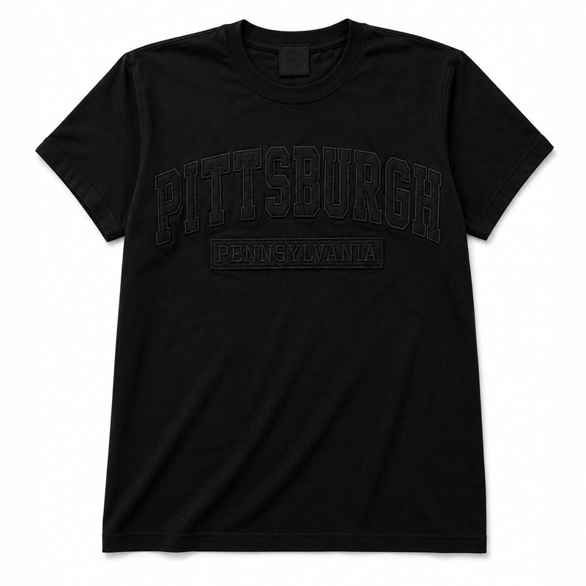 Pittsburgh Pennsylvania Appliqué Tee x Black