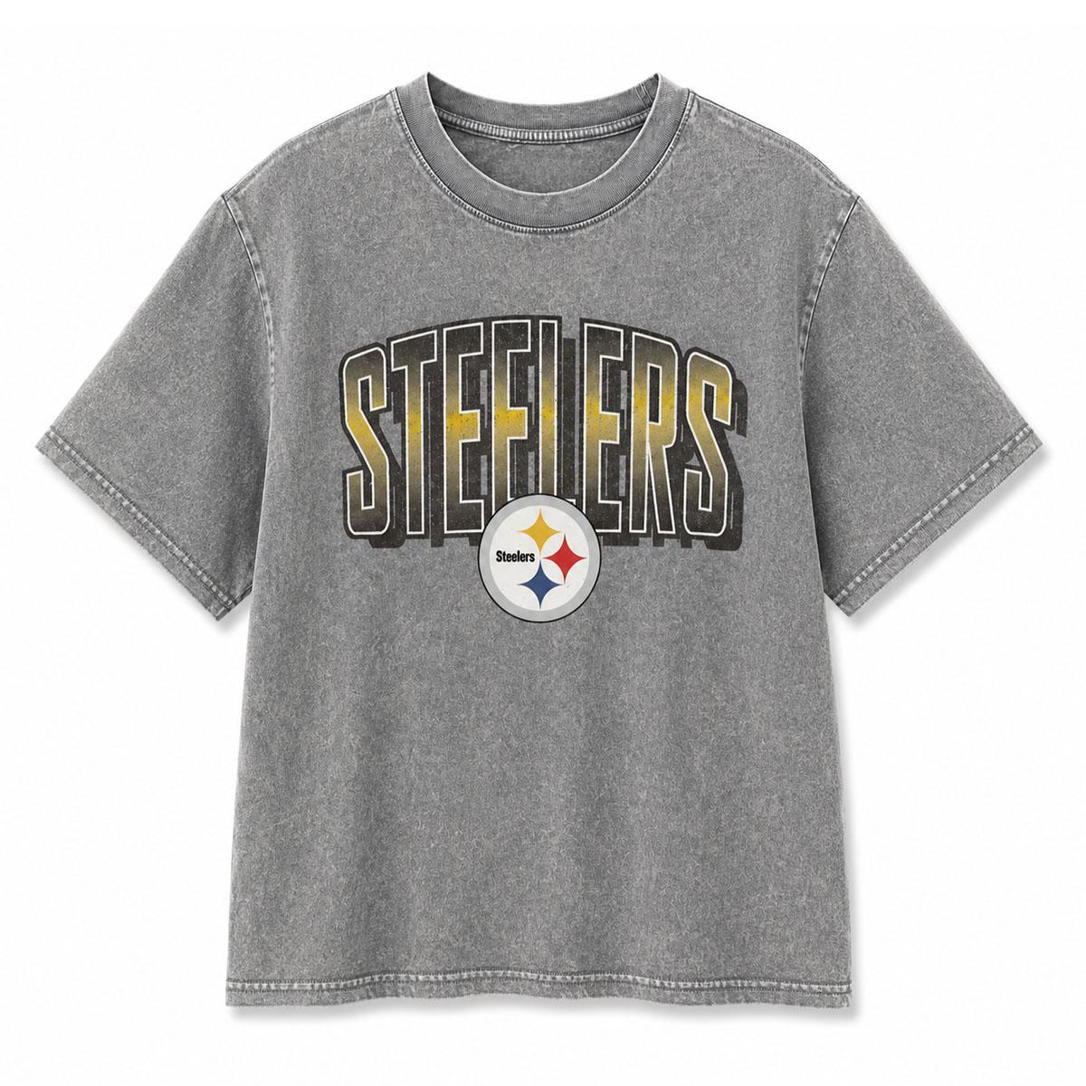 Pittsburgh Steelers Gameday Couture Oversized Wordmark Tee