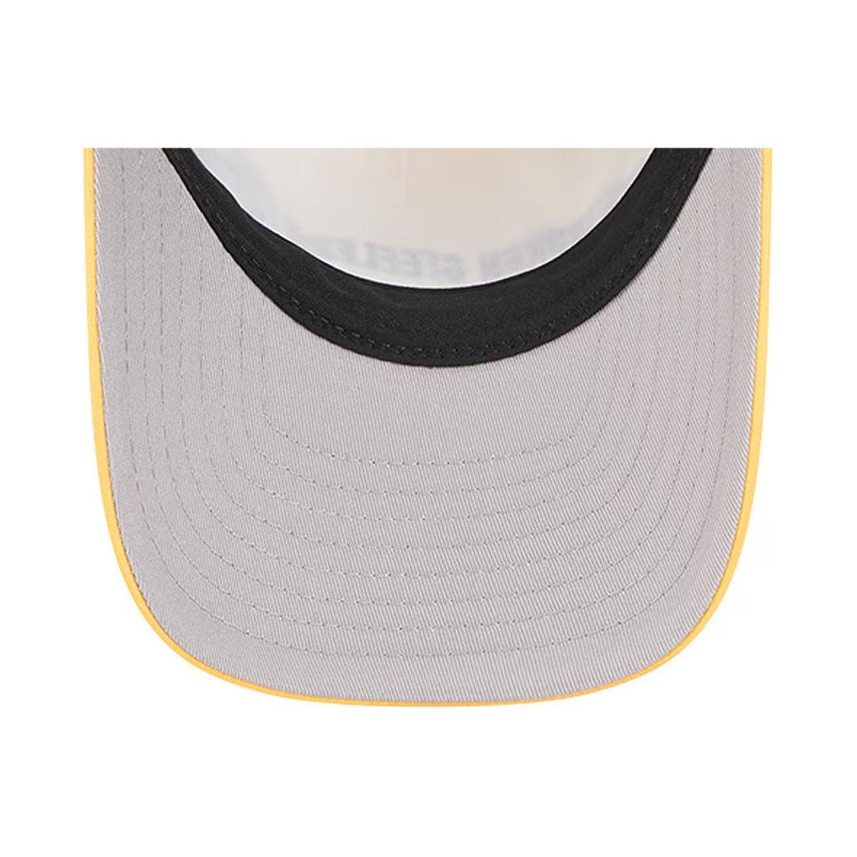 Pittsburgh Steelers New Era Gold Linear A-Frame 9FORTY Adjustable Hat
