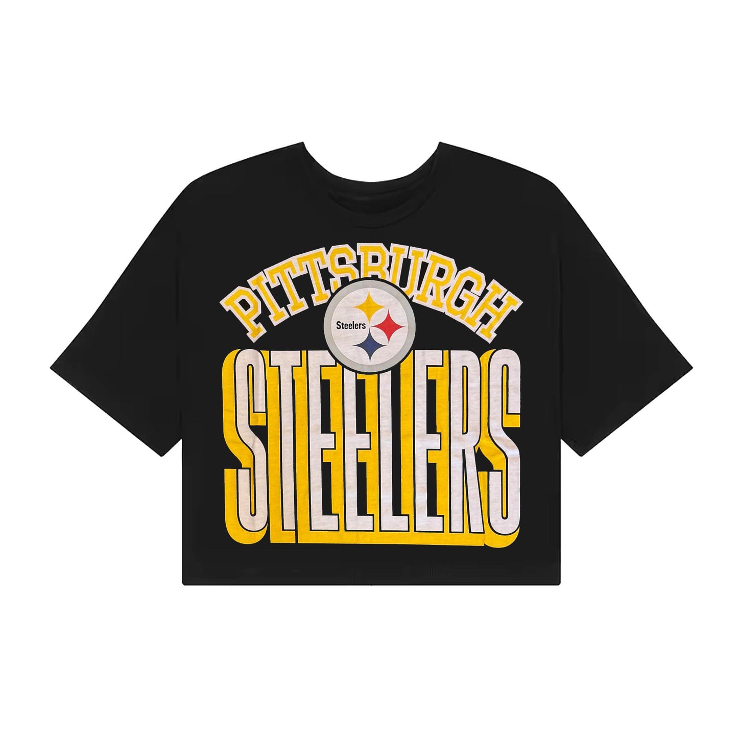 Starter Women's Pittsburgh Steelers Black Boxy Crop Top