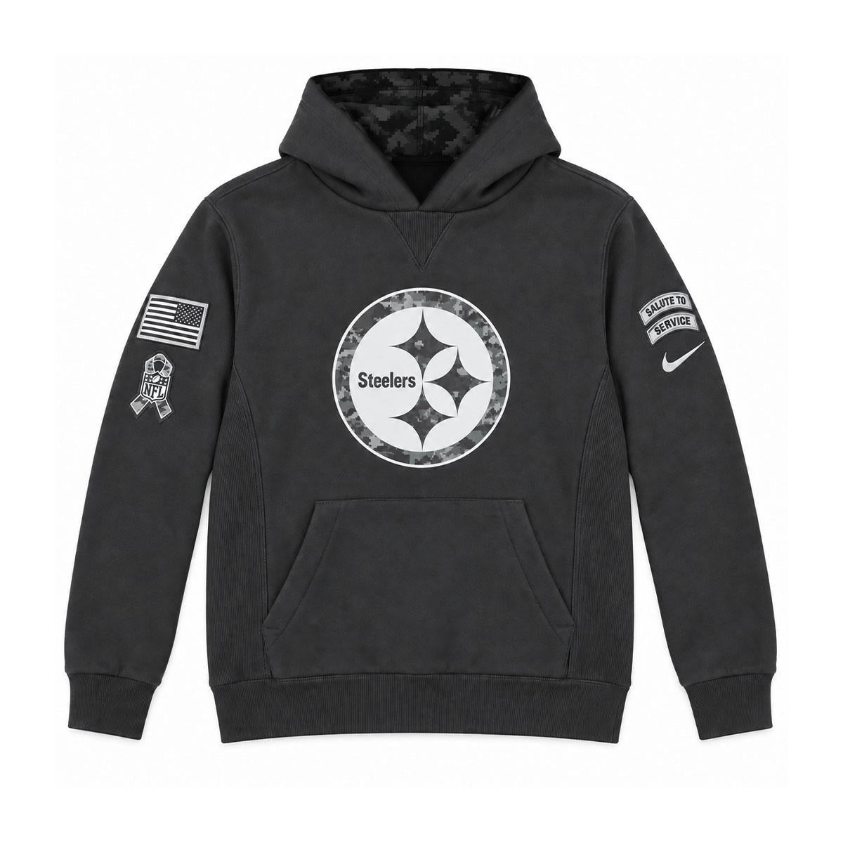Pittsburgh Steelers Youth Nike Salute to Service Standard Issue Pullover Hoodie