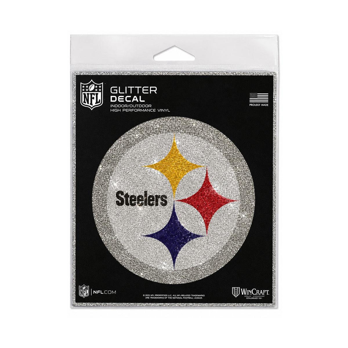 Pittsburgh Steelers 6x6" Glitter Decal