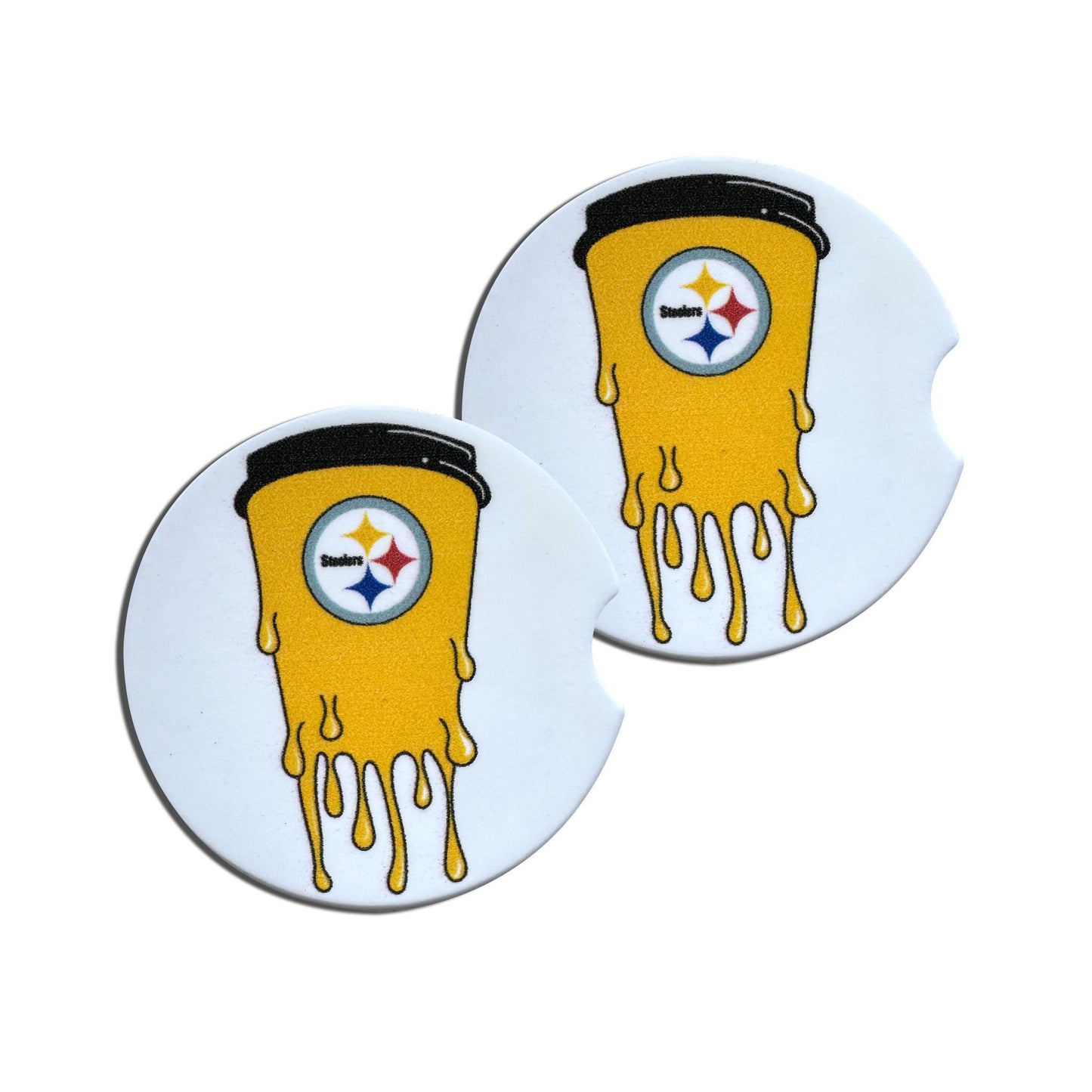 Pittsburgh Steelers Melting Cup Car Coasters