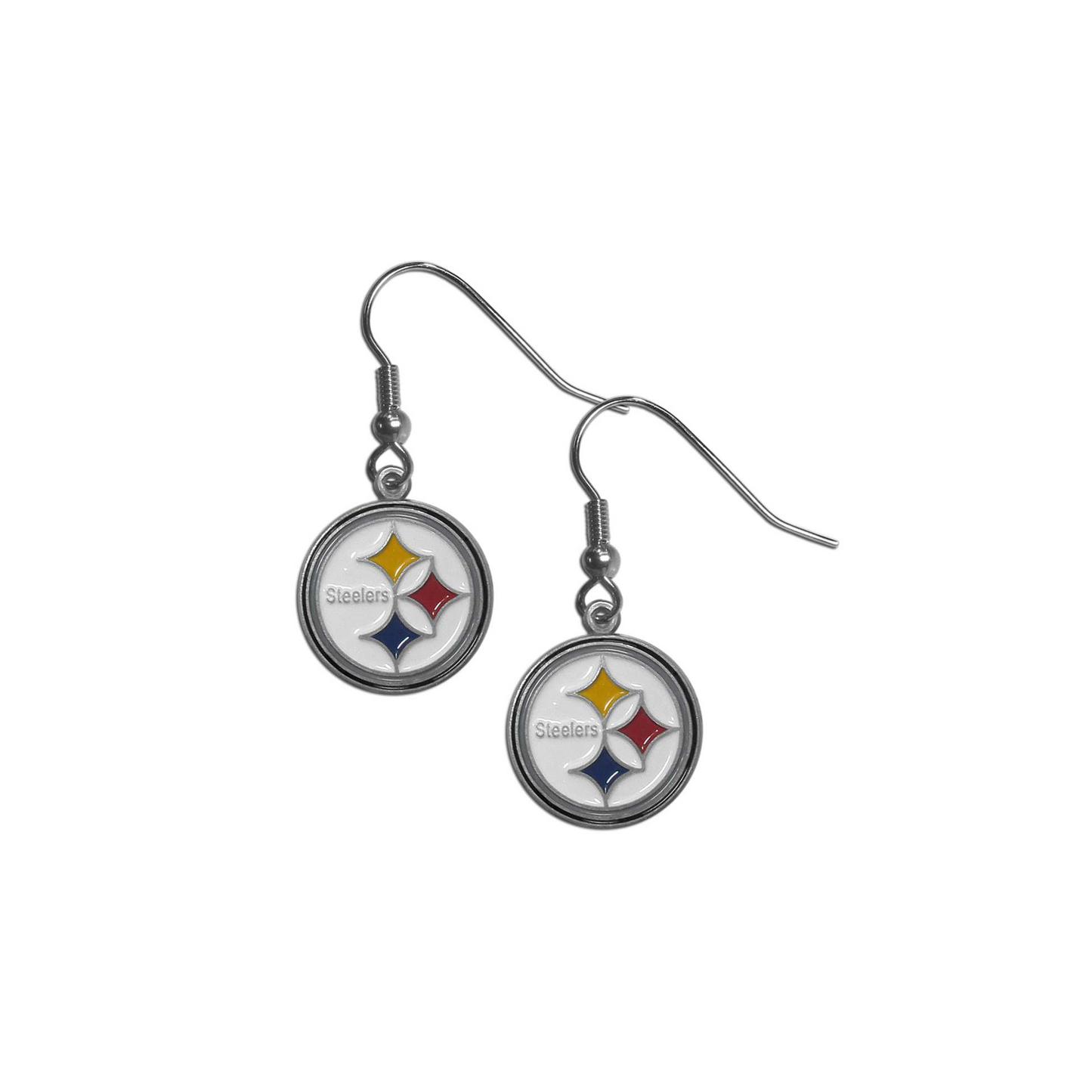 Pittsburgh Steelers Logo Dangle Earrings