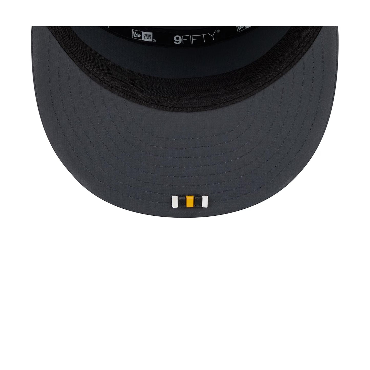 Pittsburgh Steelers New Era 2025 Sideline Cold Weather Split Panel Charcoal 9FIFTY Snapback Hat