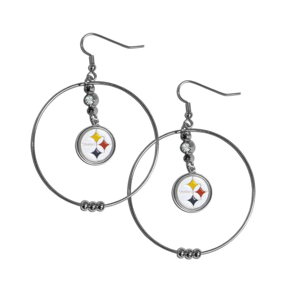 Pittsburgh Steelers 2" Hoop Earrings