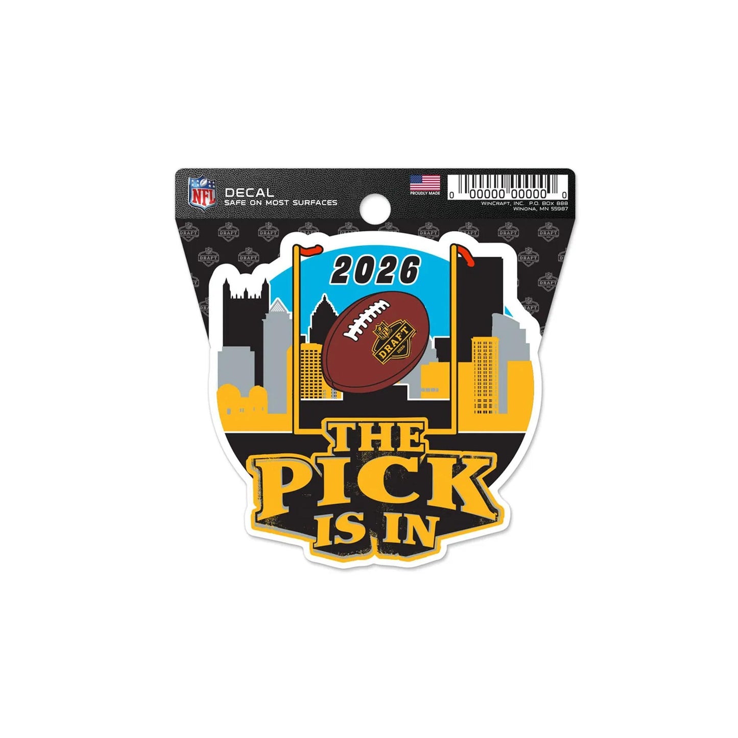 NFL Draft Goalpost Clean Cut Decal 3" x 4"