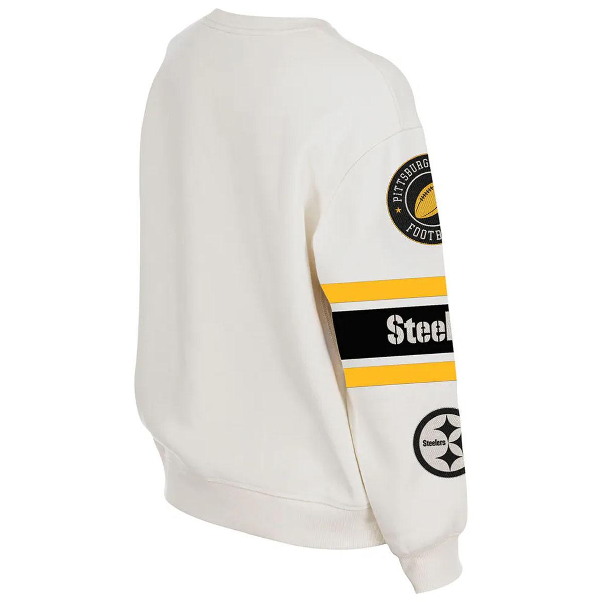 Pittsburgh Steelers New Era Women's Academic Crewneck Sweatshirt