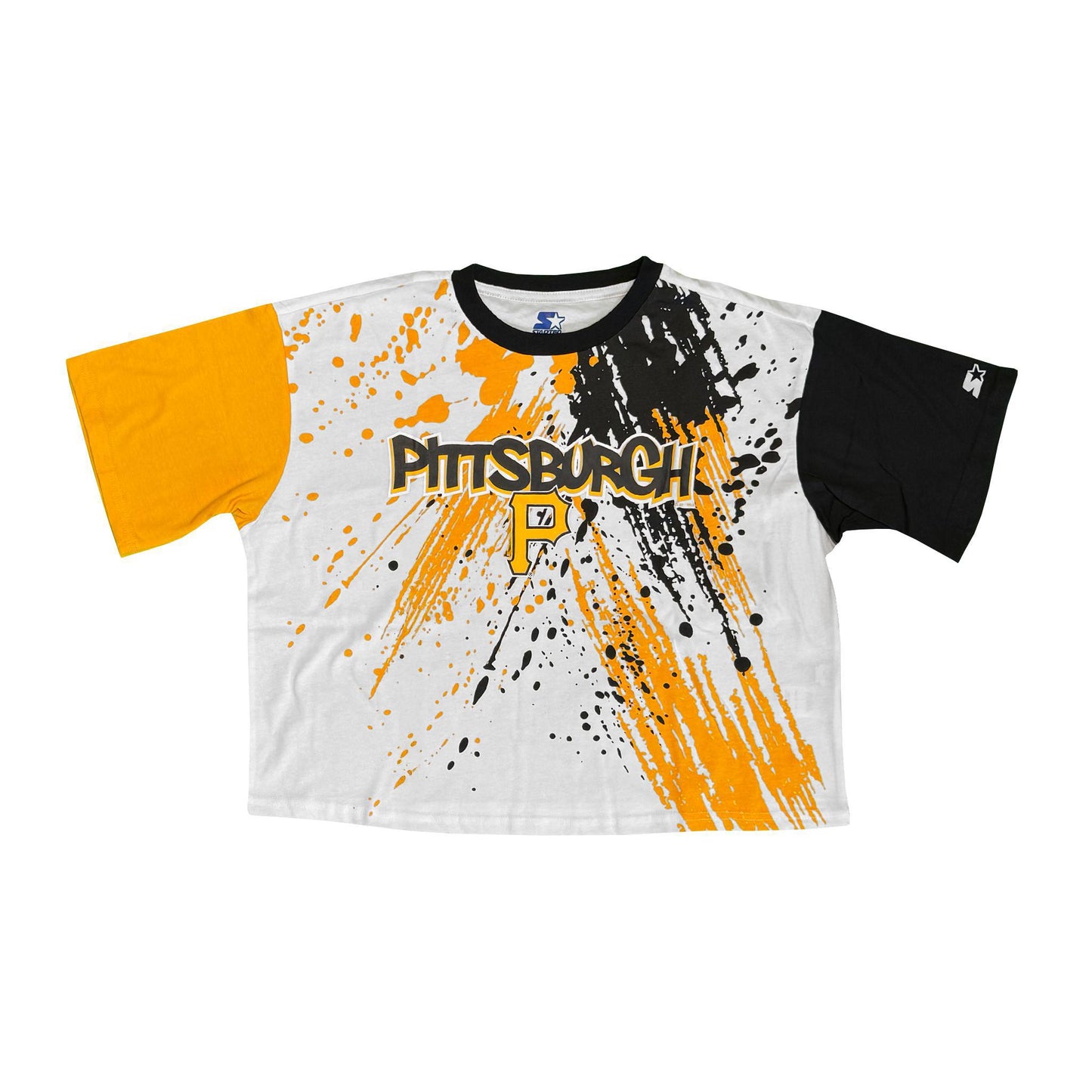 Starter Women's Pittsburgh Pirates Splatter Crop Top