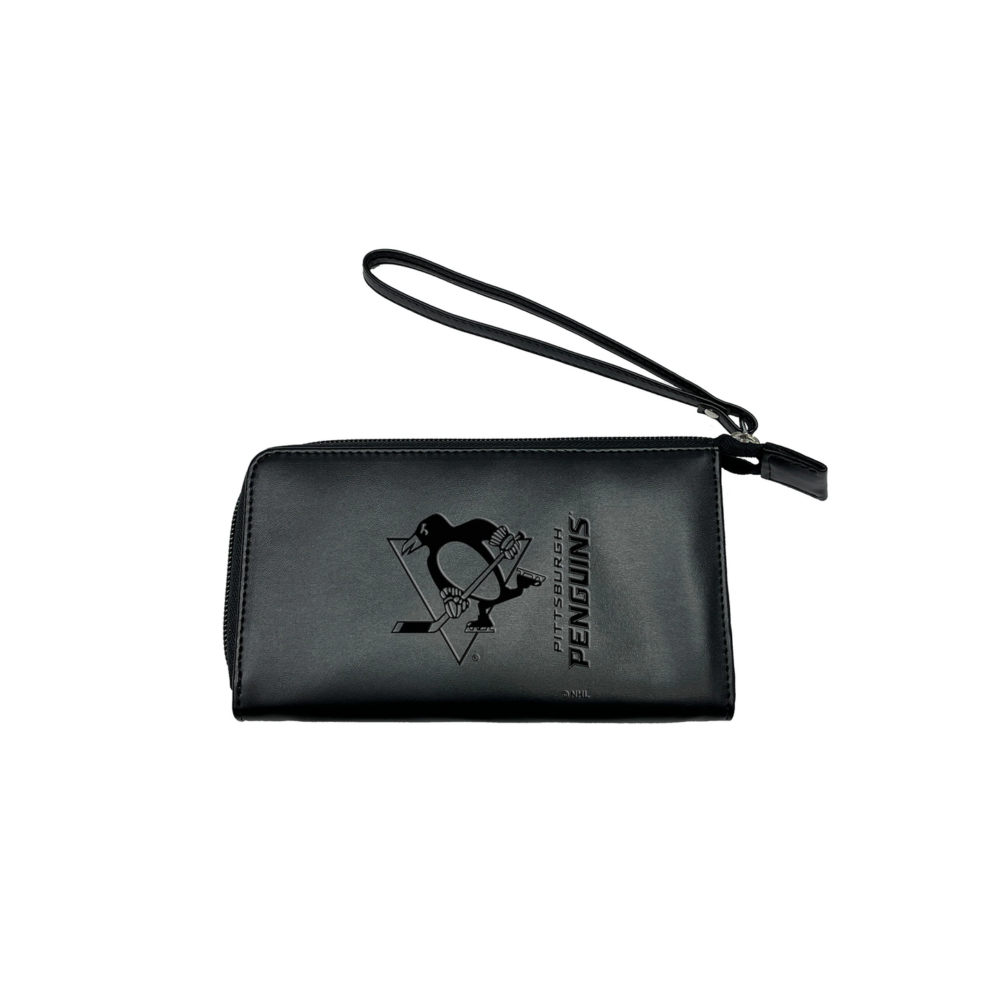 Pittsburgh Penguins Black Cell Phone Wristlet Wallet