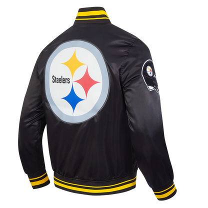 Pittsburgh Steelers Script Tail Satin Jacket