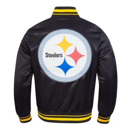 Pittsburgh Steelers Script Tail Satin Jacket