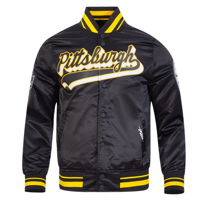 Pittsburgh Steelers Script Tail Satin Jacket