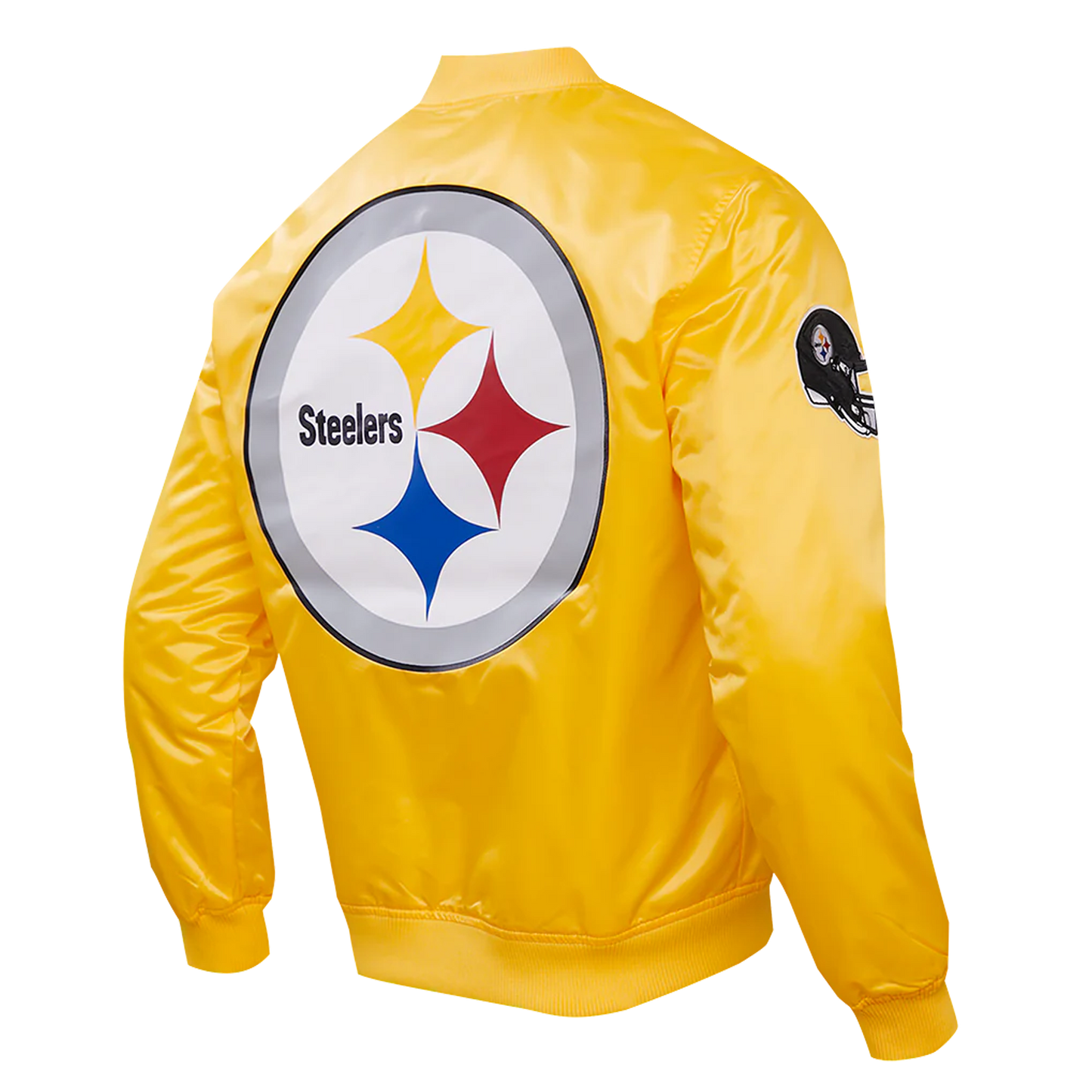 Pittsburgh Steelers Big Logo Gold Satin Jacket