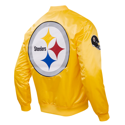 Pittsburgh Steelers Big Logo Gold Satin Jacket