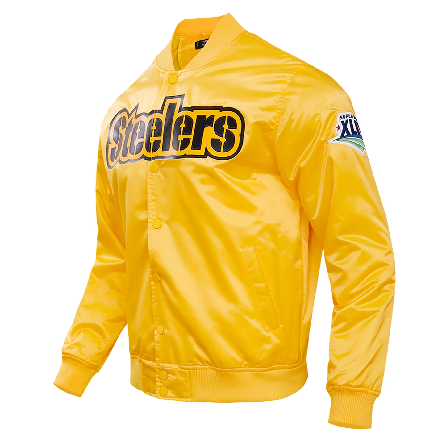 Pittsburgh Steelers Big Logo Gold Satin Jacket