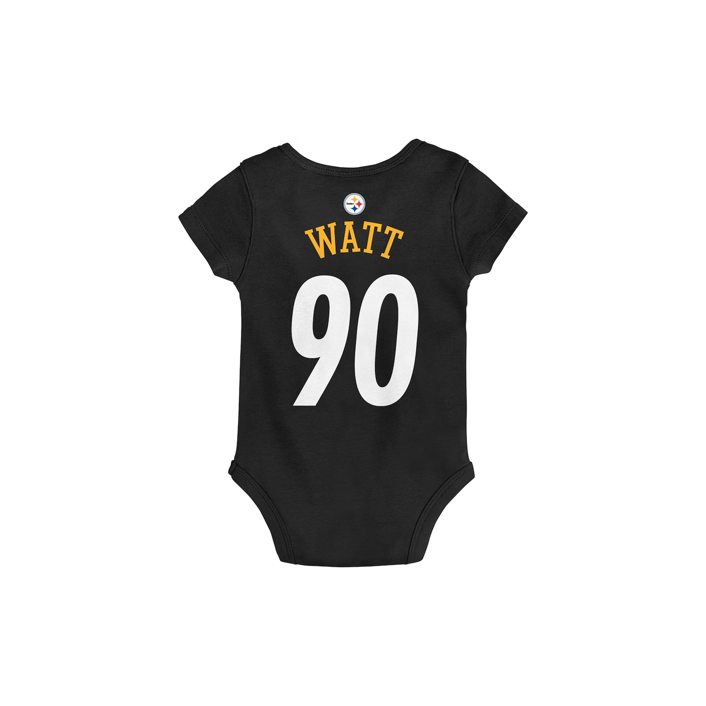 Infant T.J. Watt Black Pittsburgh Steelers Mainliner Player Name & Number Bodysuit