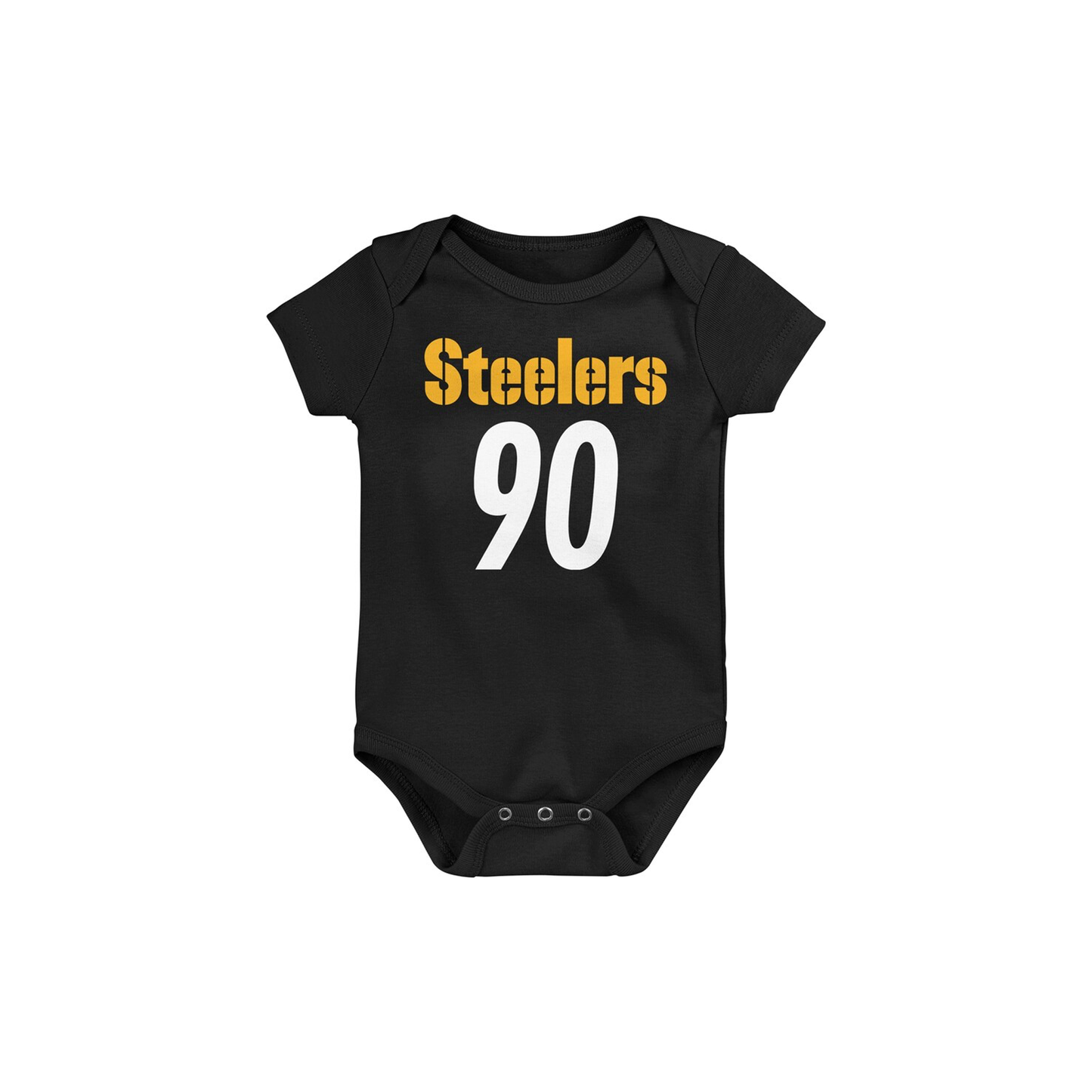 Infant T.J. Watt Black Pittsburgh Steelers Mainliner Player Name & Number Bodysuit