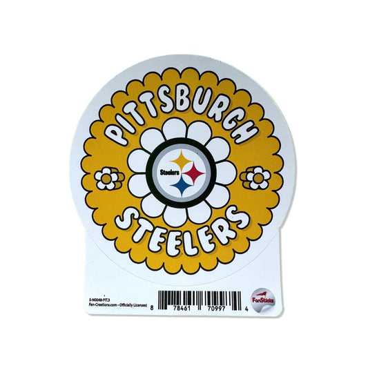 Pittsburgh Steelers 3" Flower Power Sticker