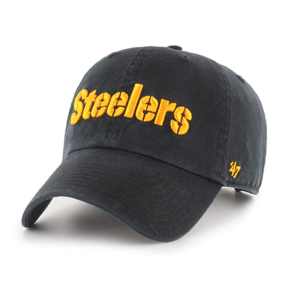 Pittsburgh Steelers Wordmark '47 Clean Up Adjustable Hat