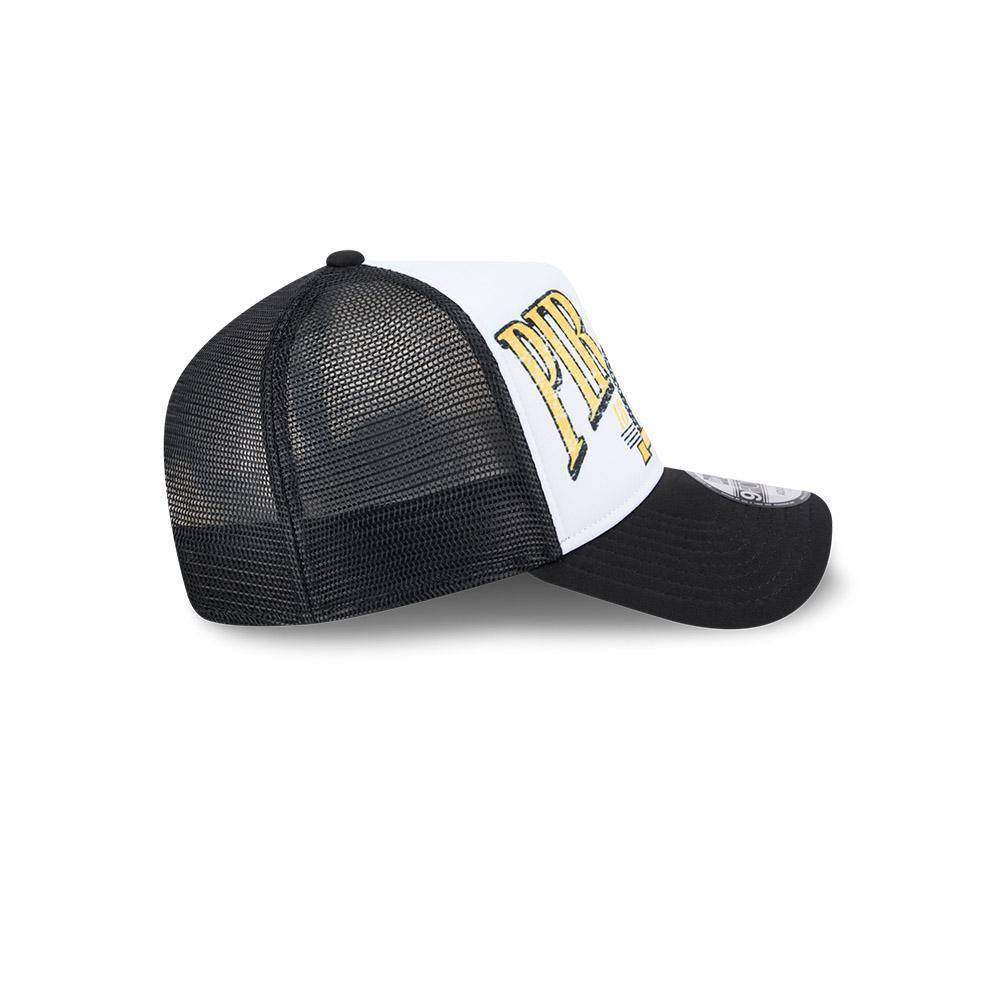 Pittsburgh Pirates Distressed 9FORTY Adjustable A-Frame Trucker Hat