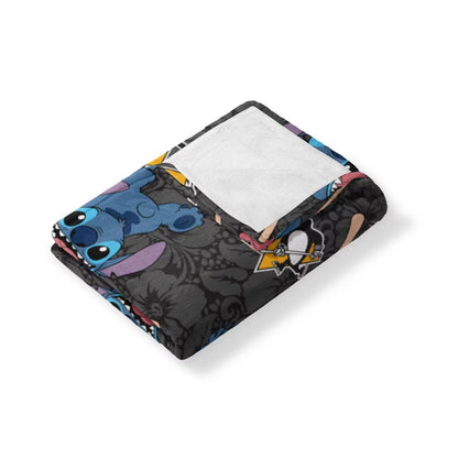 Pittsburgh Penguins Slapstick Stitch Hugger Pillow & Silk Touch 40" x 50" Throw Blanket Set