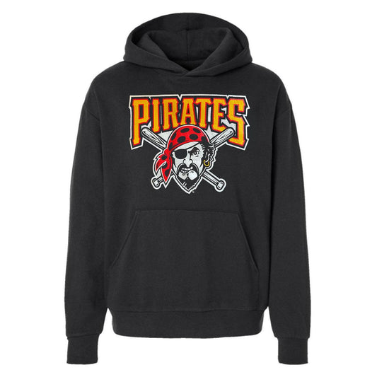 Stitches Pittsburgh Pirates Black Logo Pullover Hoodie