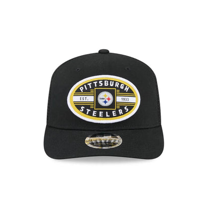 Pittsburgh Steelers New Era Black Collegiate 9SEVENTY Trucker Hat