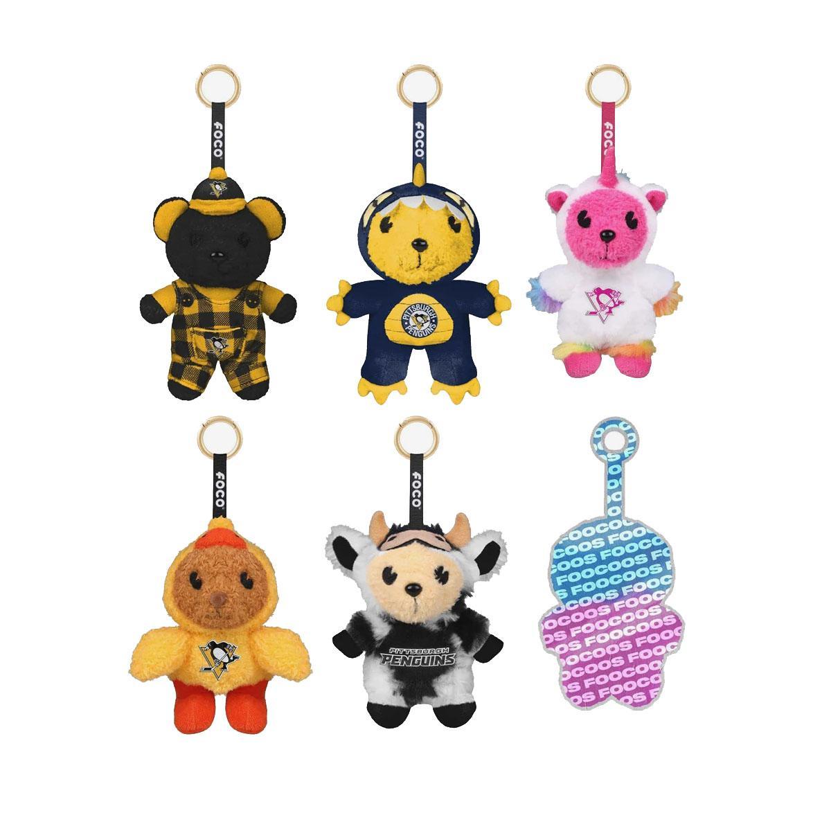 Pittsburgh Penguins FOOCOOS Plush Bag Charm Keychain Blind Box Series 1