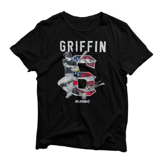 Konnor Griffin #6 Pittsburgh Pirates USA Black Tee